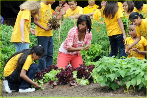 Michelle Obama is known to get down and dirty inside her kitchen garden. Book 2